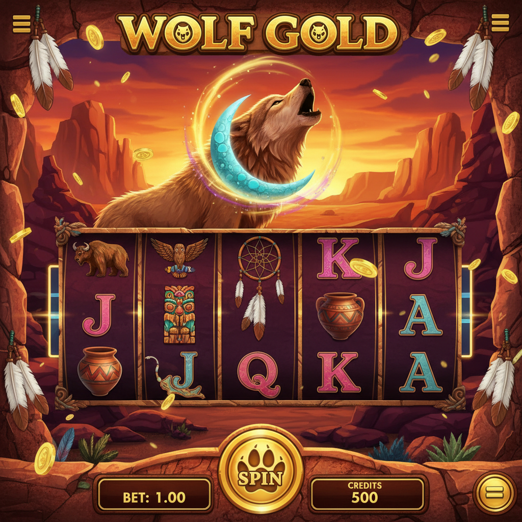Wolf Gold slot no Nine Casino